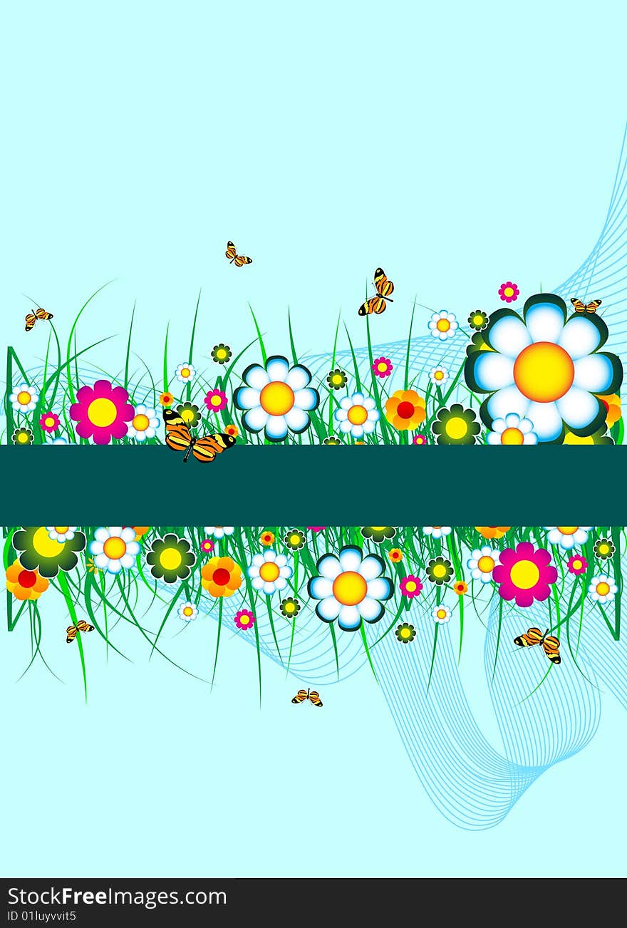 Floral background with place for your text