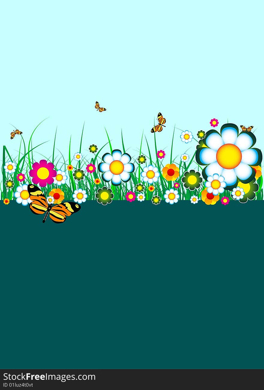 Floral background with place for your text