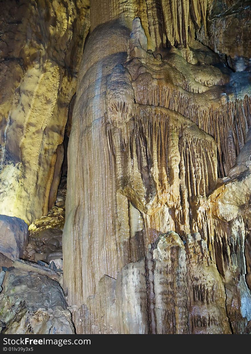 Cave Stalagmite in Gold Mine