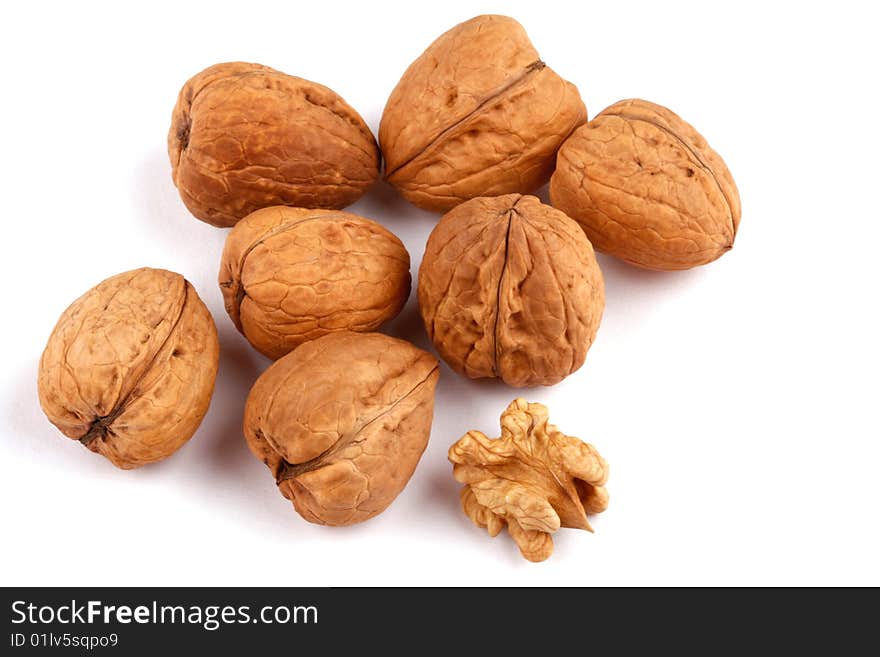 Walnuts On White