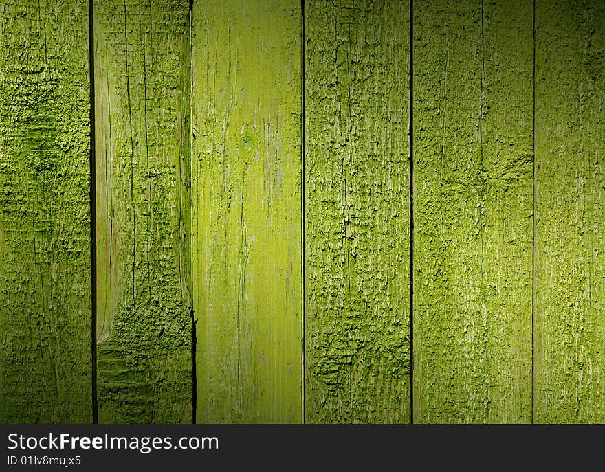 Green dirty plank as a background