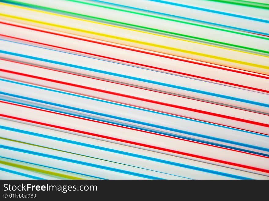 Background of plastic drinking straws .