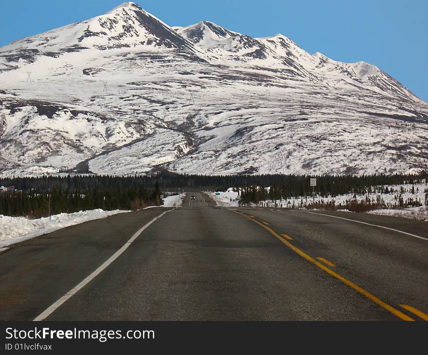 Five peaks lined up in the Alaska Range near Cantwell, Alaska. Five peaks lined up in the Alaska Range near Cantwell, Alaska.