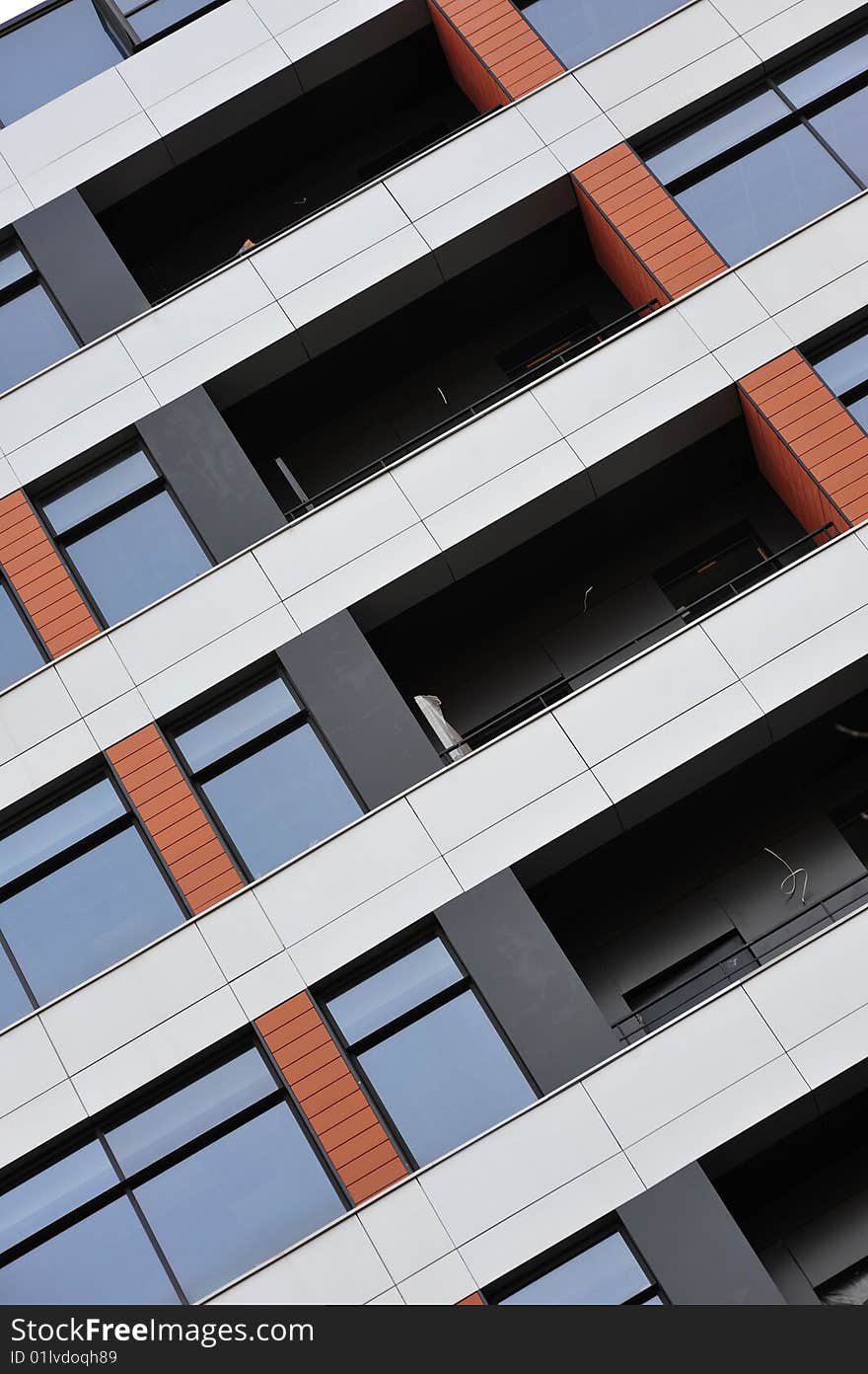 Windows of the building. City. Day.