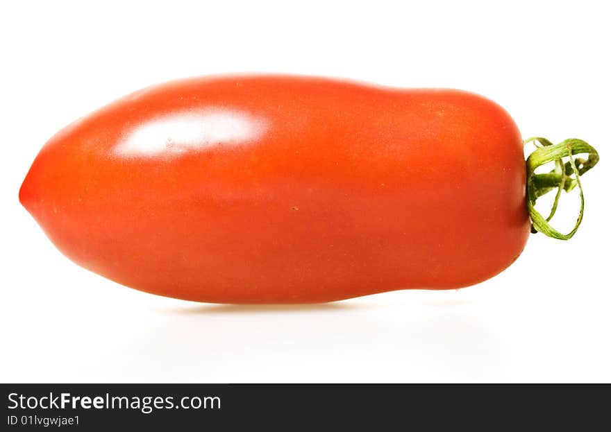 Tomato isolated on white background.