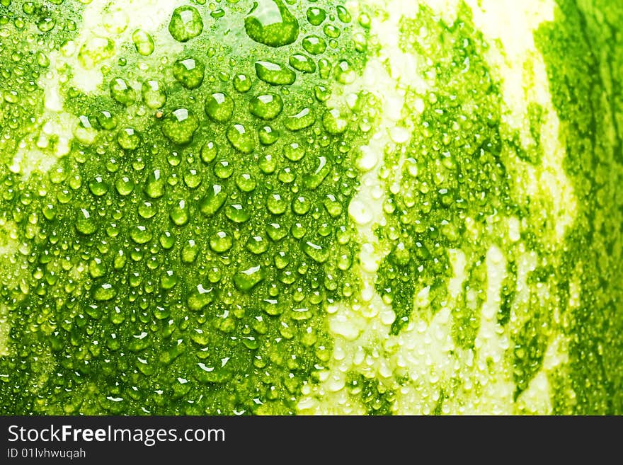 Water melon with water drops. Water melon with water drops