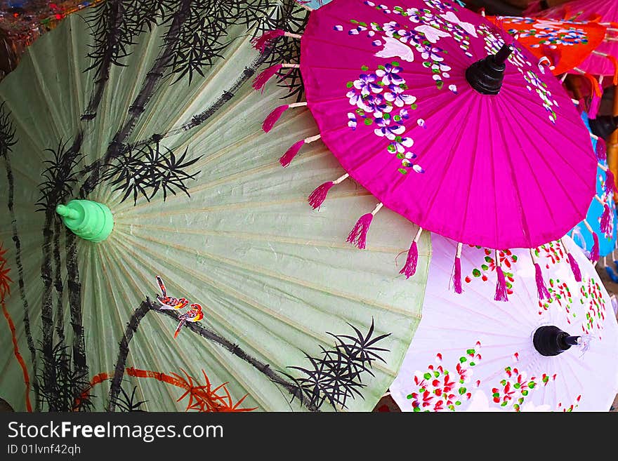 Painted umbrellas