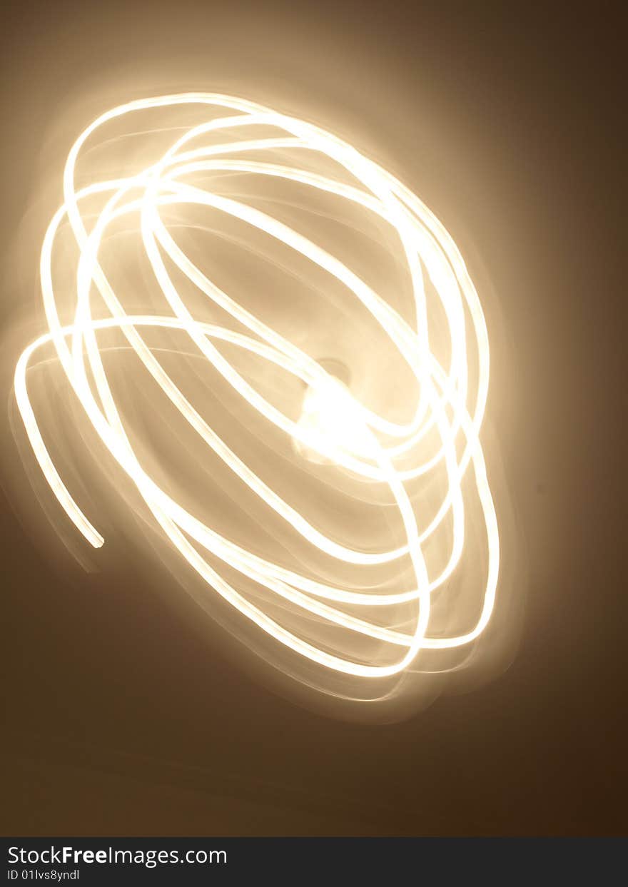 A light that has been blurred to form a swirl. A light that has been blurred to form a swirl.