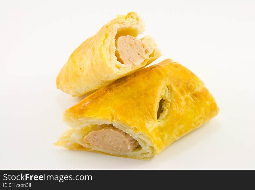 Sausage Roll Cut in Half