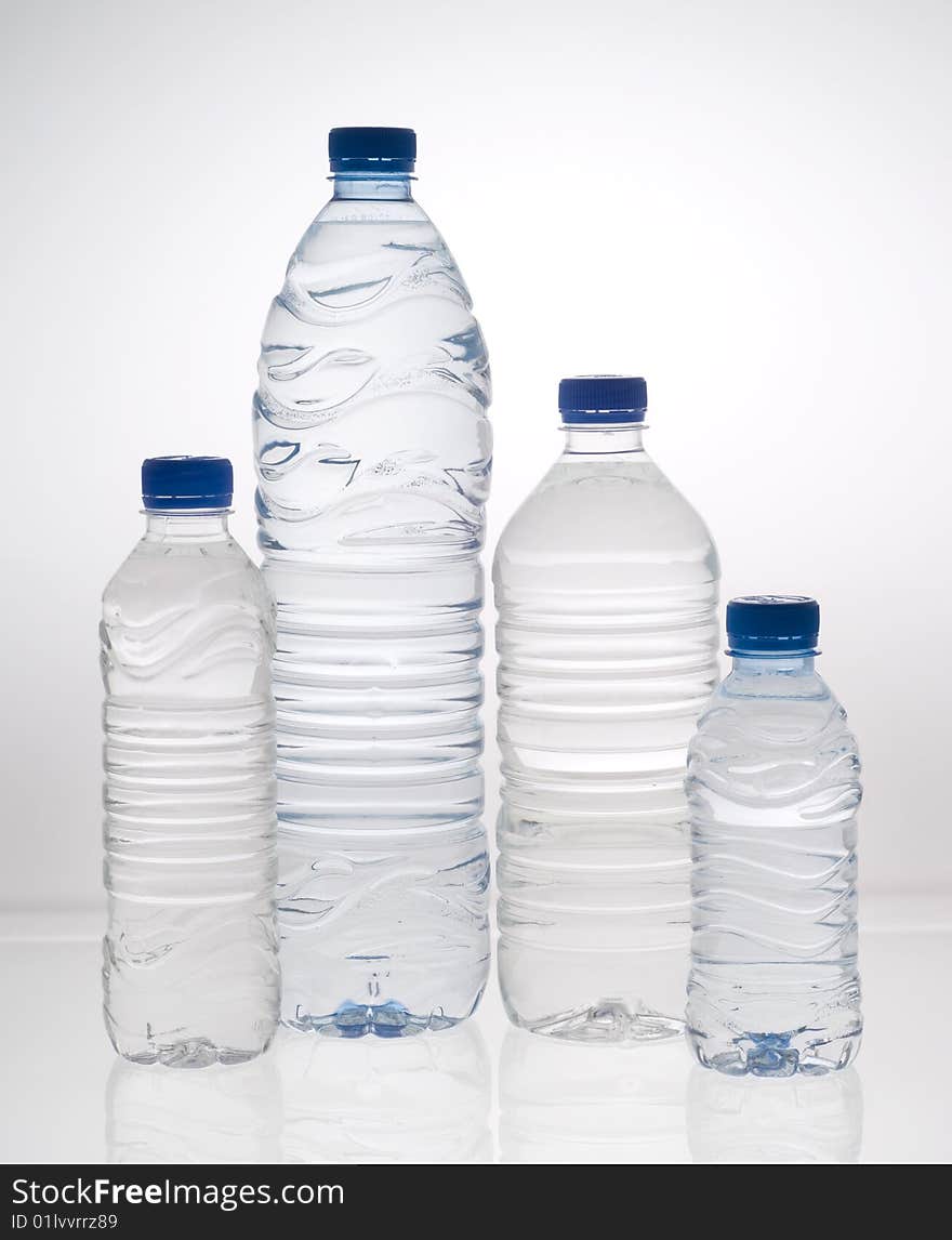 Bottles of water various sizes 1.5L, 1L, 500ml, 300ml. Bottles of water various sizes 1.5L, 1L, 500ml, 300ml.