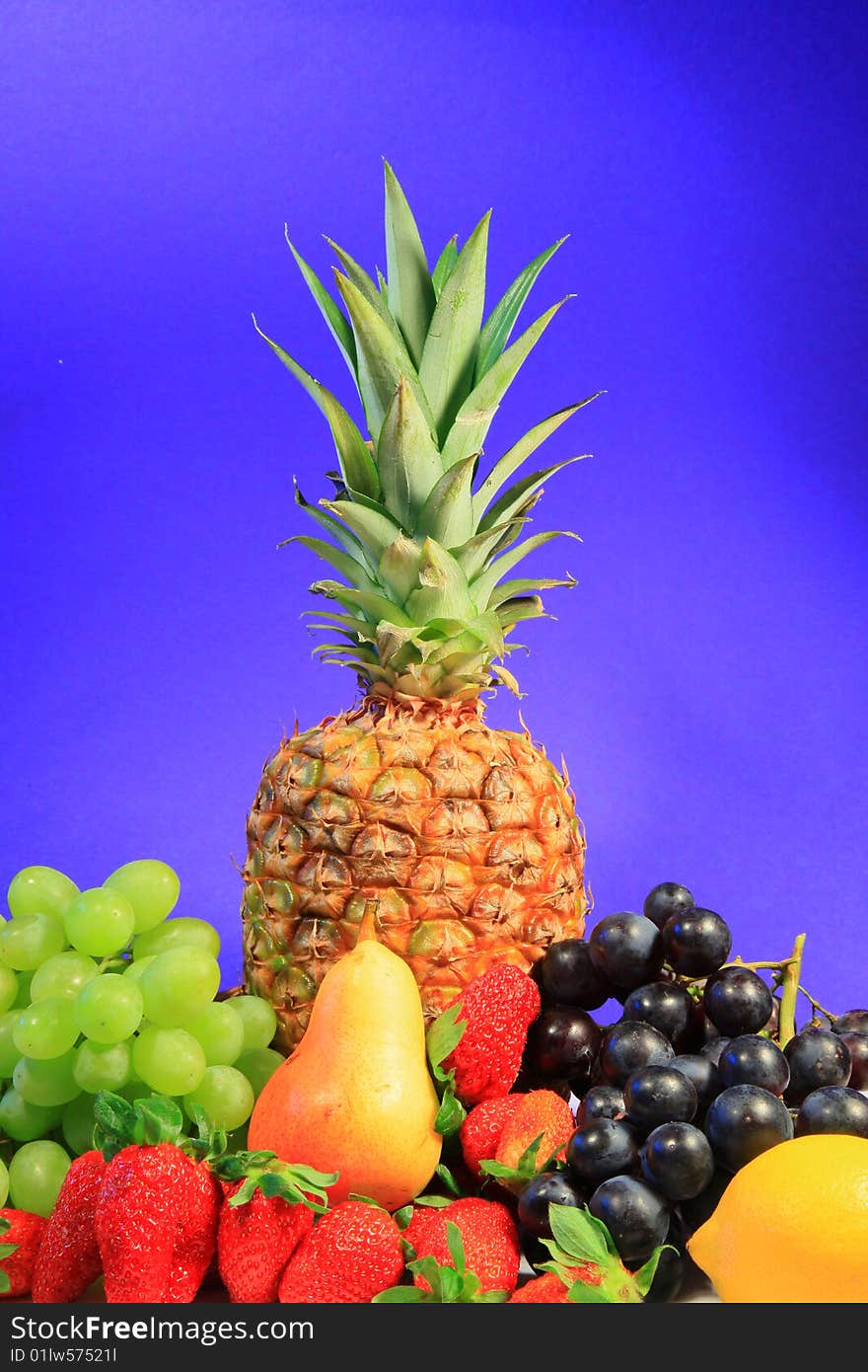 A photo of fresh fruits