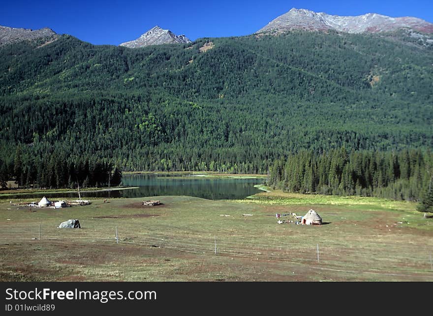 Yurts at Kanas Lake,China