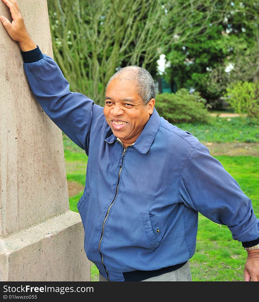 African american man feeling happy. African american man feeling happy.