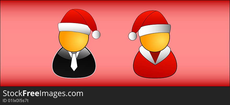 Christmas icon on red back. Christmas icon on red back