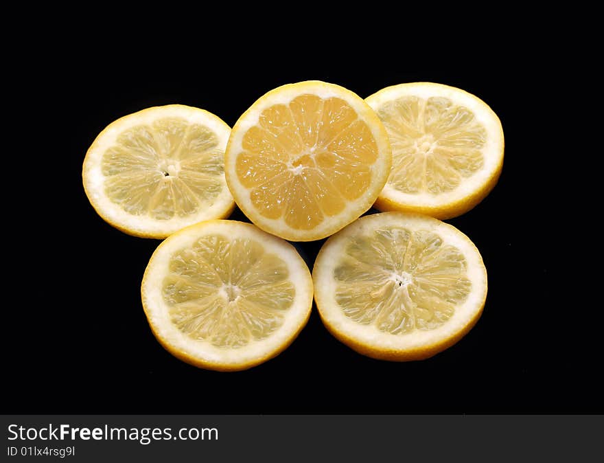 Fresh Fruit - lemon and piece of lemon