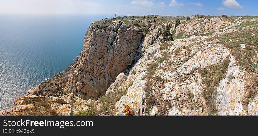 Panorama of the mountains and epidemic deathes of the south coast of Krimea. Panorama of the mountains and epidemic deathes of the south coast of Krimea