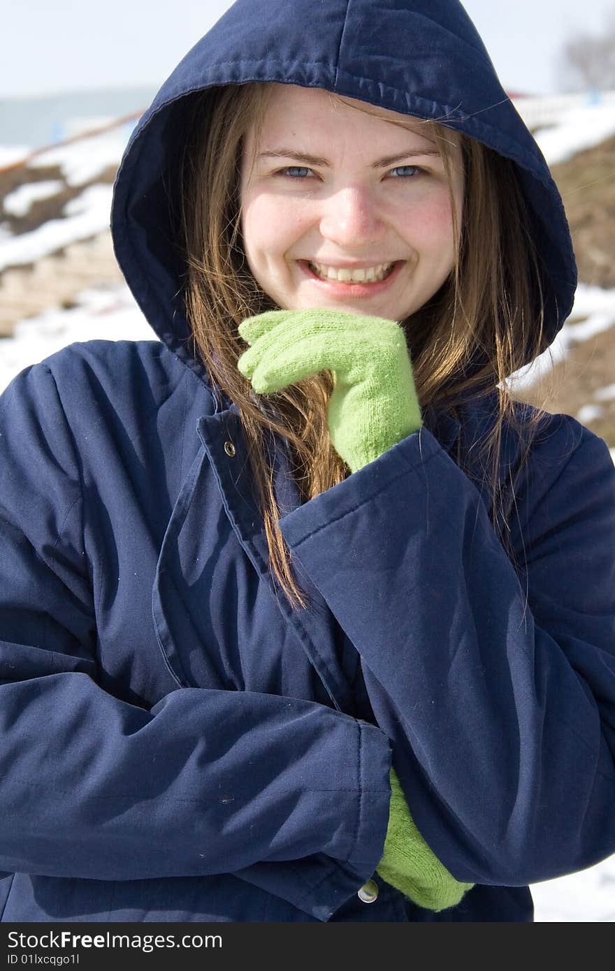 Smiling girl outdoor