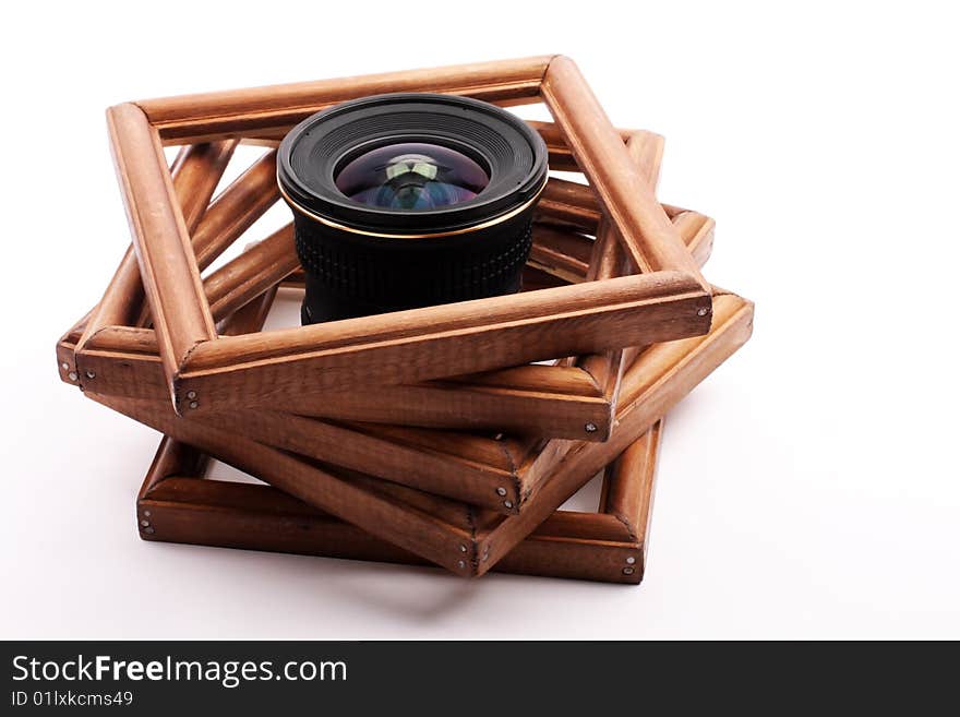 Frames and lens close up