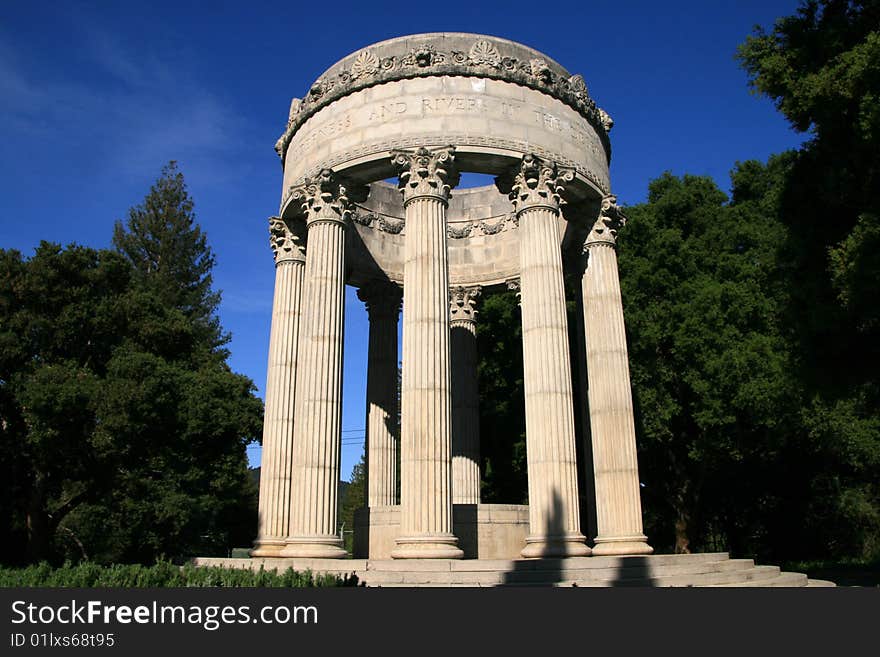 Pulgas Water Temple in California on a summer day. Pulgas Water Temple in California on a summer day