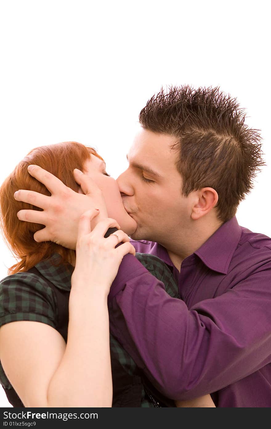 Couple on a white background