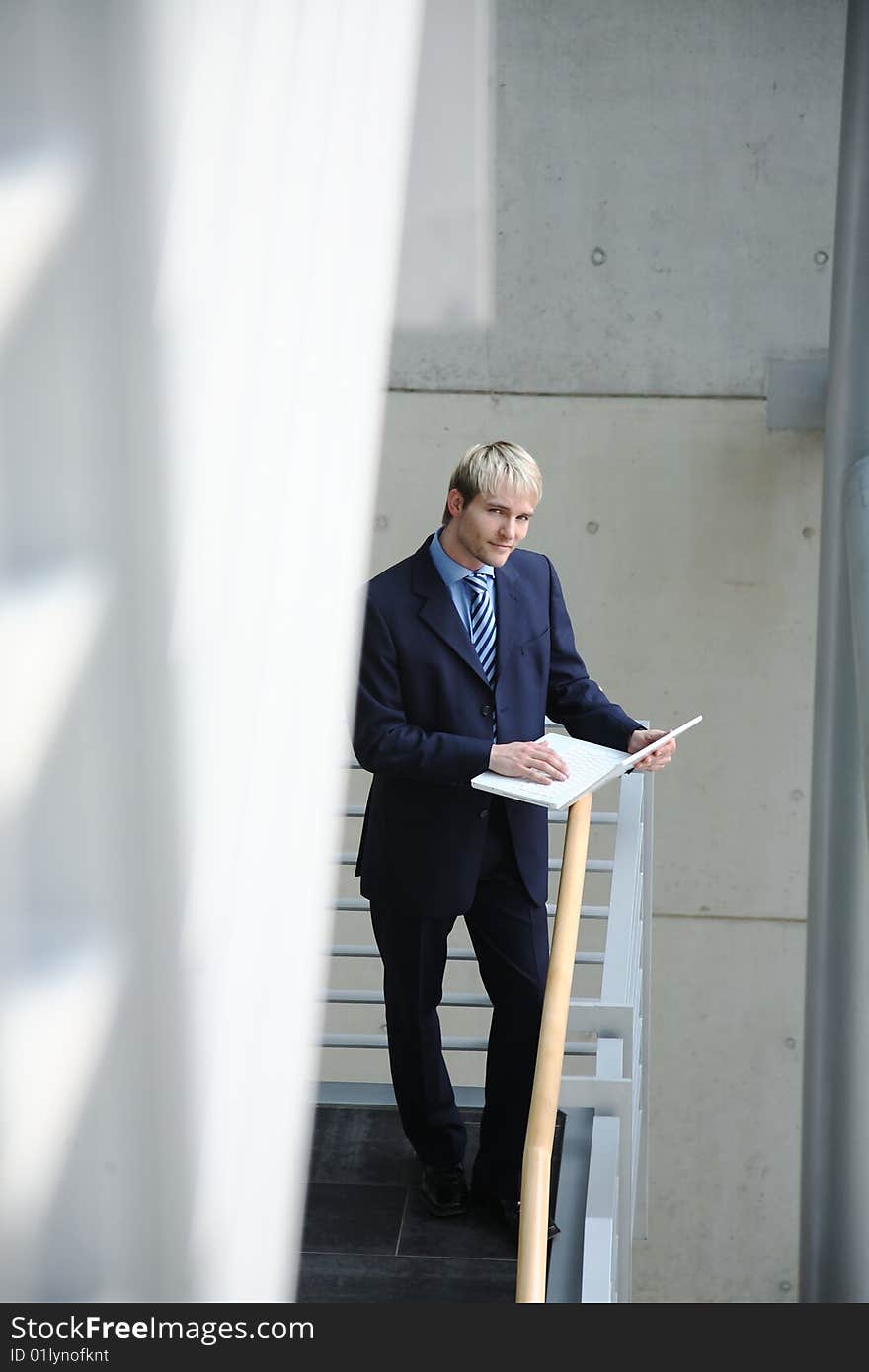 Man with notebook