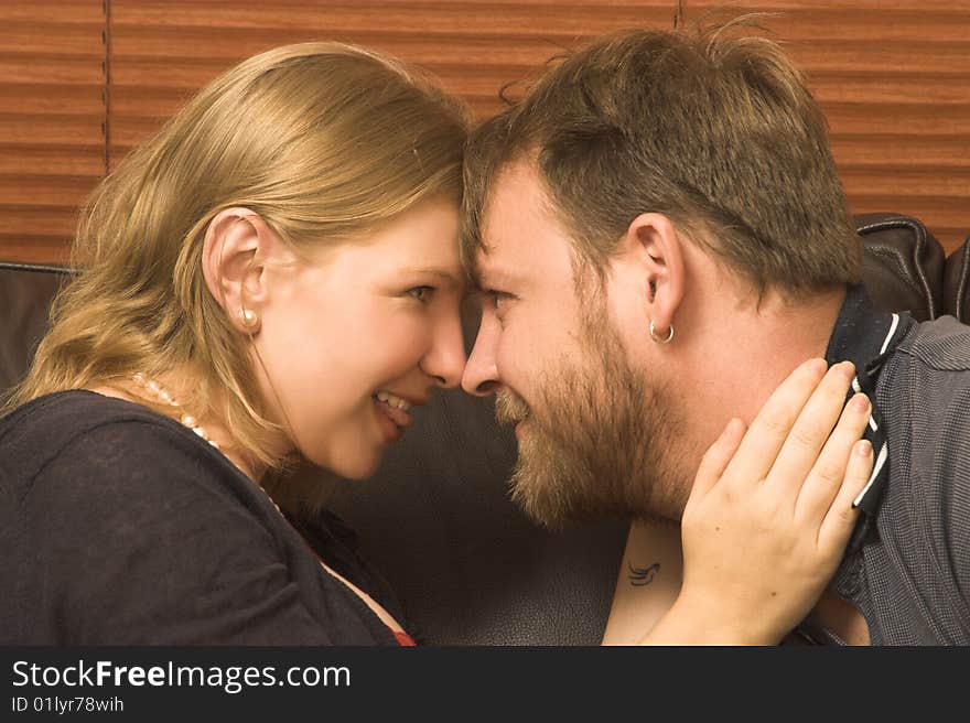 Beautiful young couple, very much in love