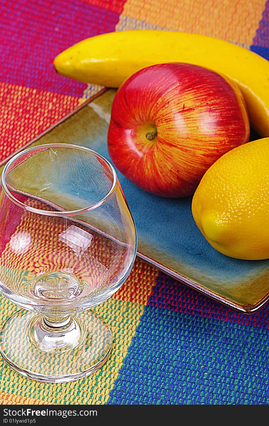 Glass And Fruits