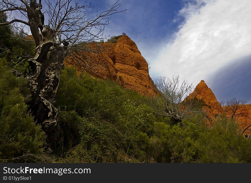 Former gold mine, las médulas, spain