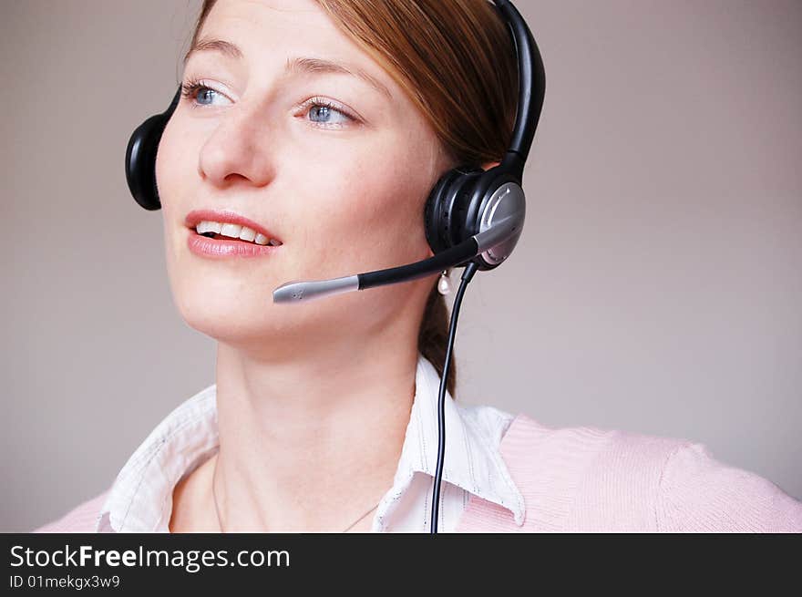 Young attractive woman at work. Young attractive woman at work