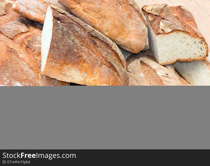 Large pieces of bread from italy. Large pieces of bread from italy