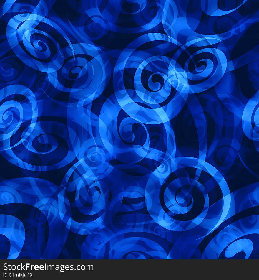 Illustration of Seamless Spiral Pattern