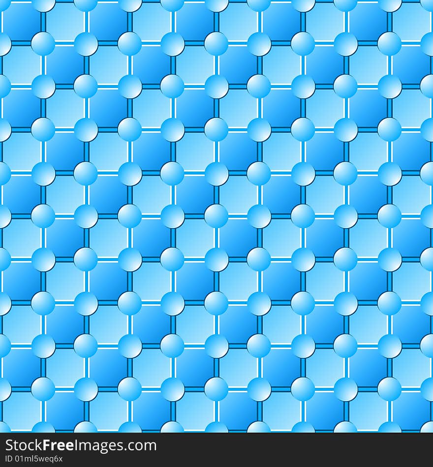 Vector illustration of Seamless Blue Tile Pattern