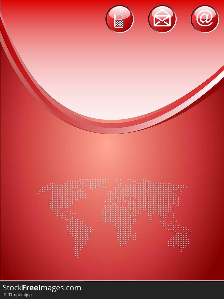 Red web background with copy space, vector