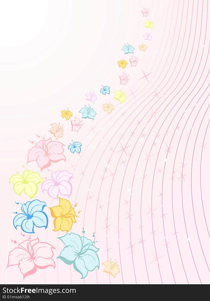 Abstract floral background against for design