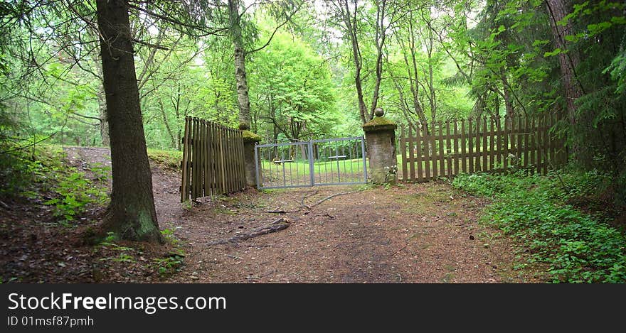 At the cemetery gates