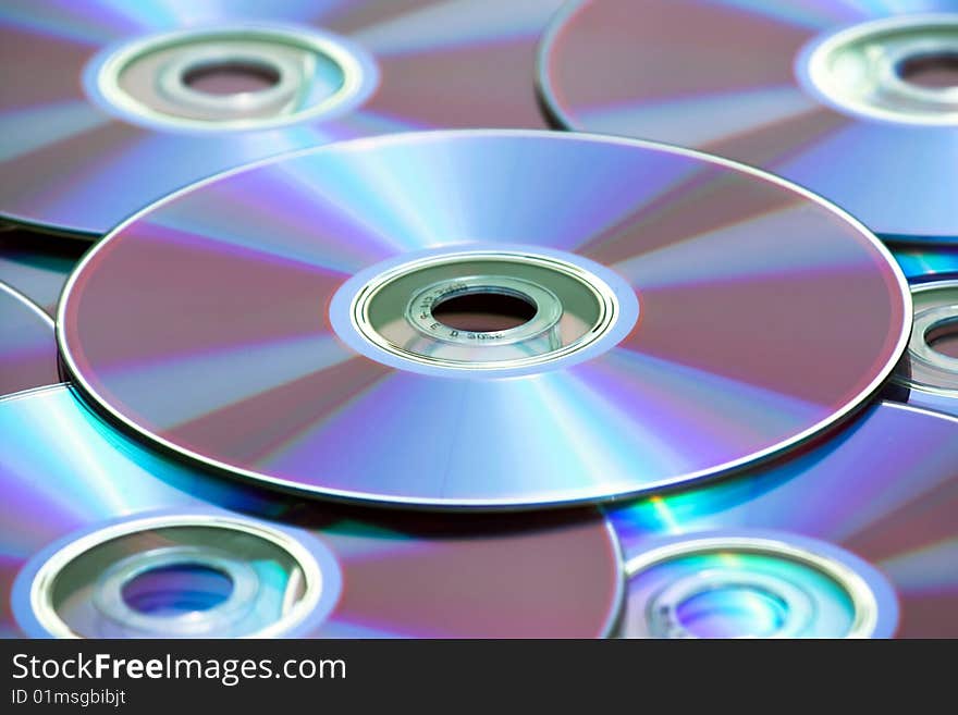 Background made of compact discs