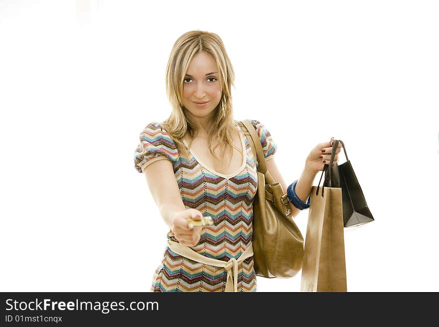 Young Woman With Shopping Bags