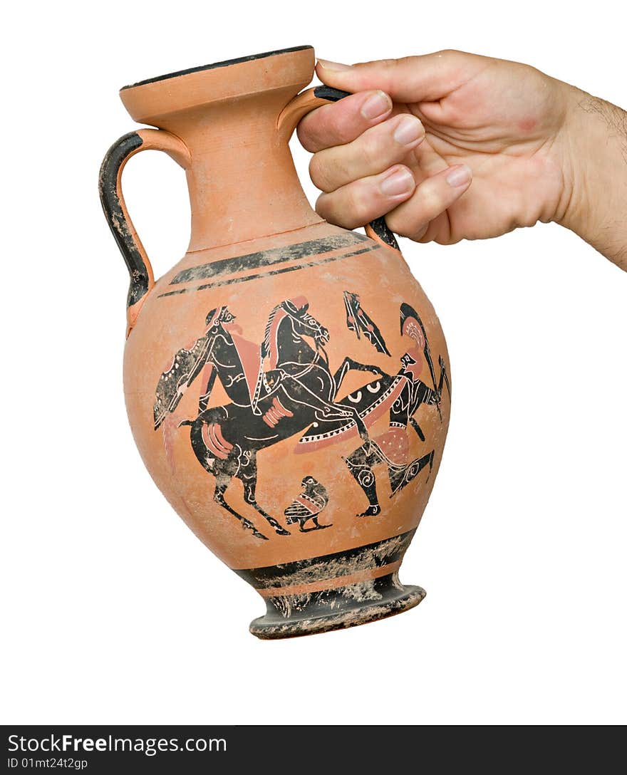 Greek vase in hand