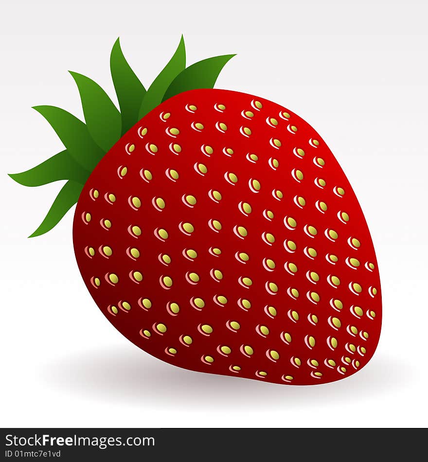 Vector illustration of a strawberry