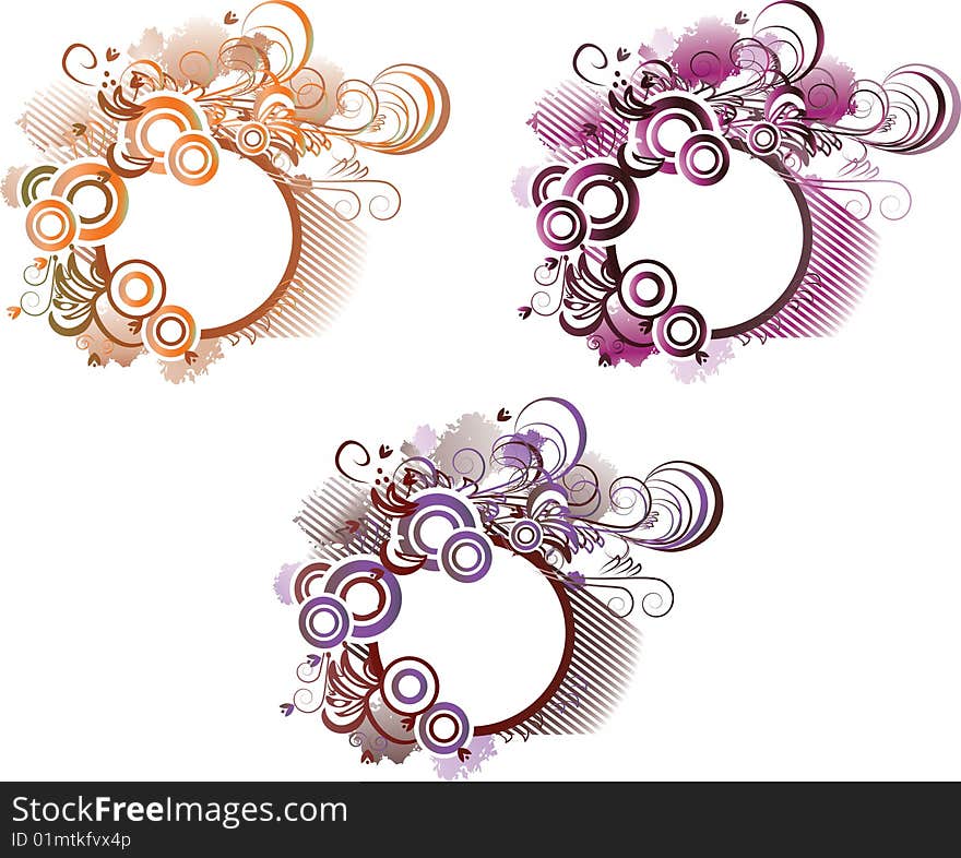 The vector illustration contains the image of grunge frame. The vector illustration contains the image of grunge frame