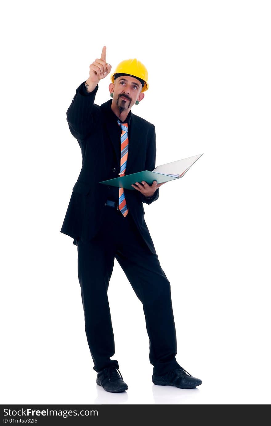 Alternative businessman formal dressed, studio shot