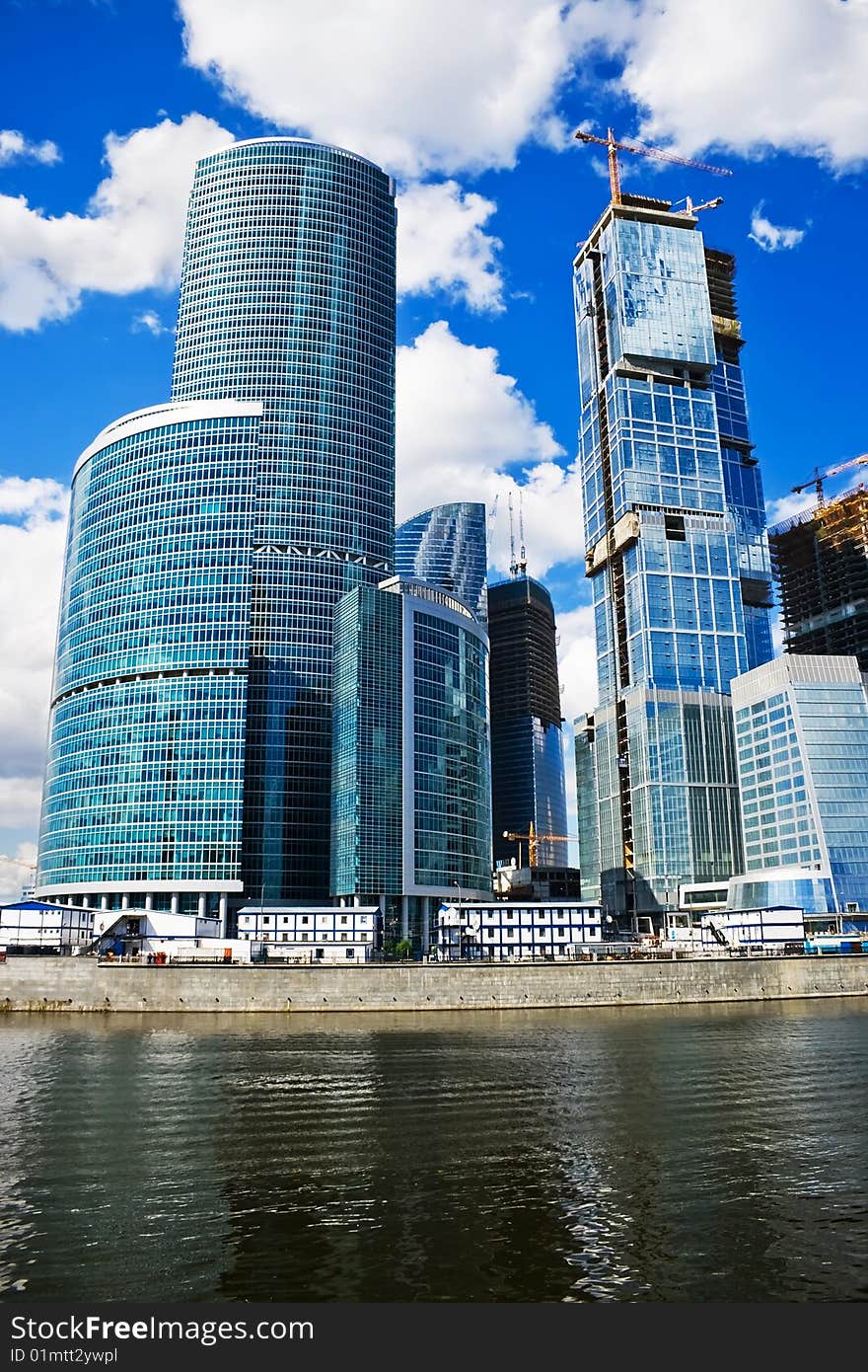 New international skyscrapers business center in Moscow city, Russia. New international skyscrapers business center in Moscow city, Russia