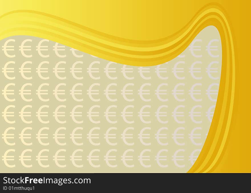 Yellow background with euro sign