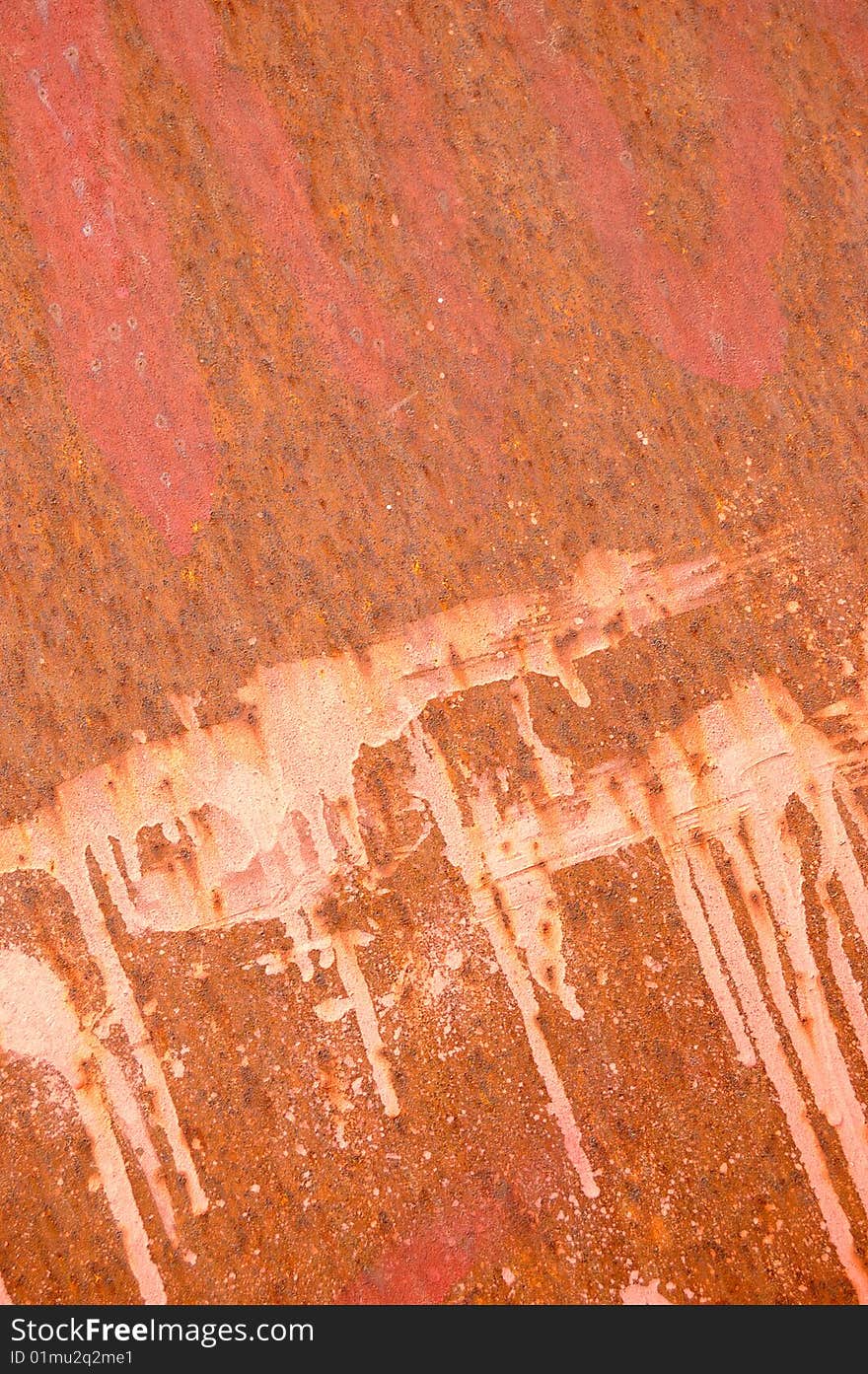 Red rusty spotted steel sheet. Red rusty spotted steel sheet