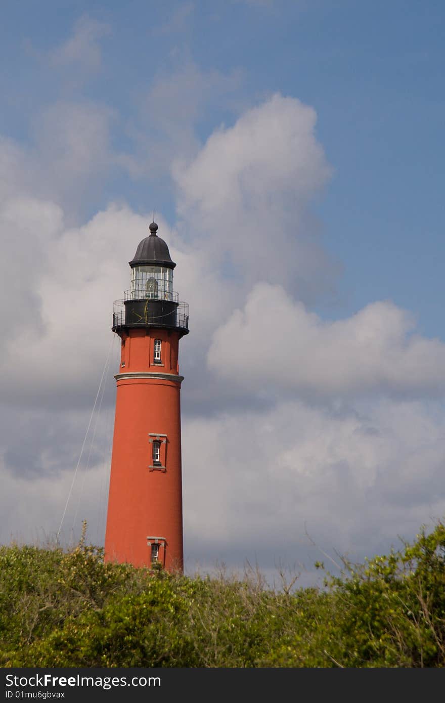 Ponce Inlet Lighthouse stands guard  south of Daytona Beach, Florida