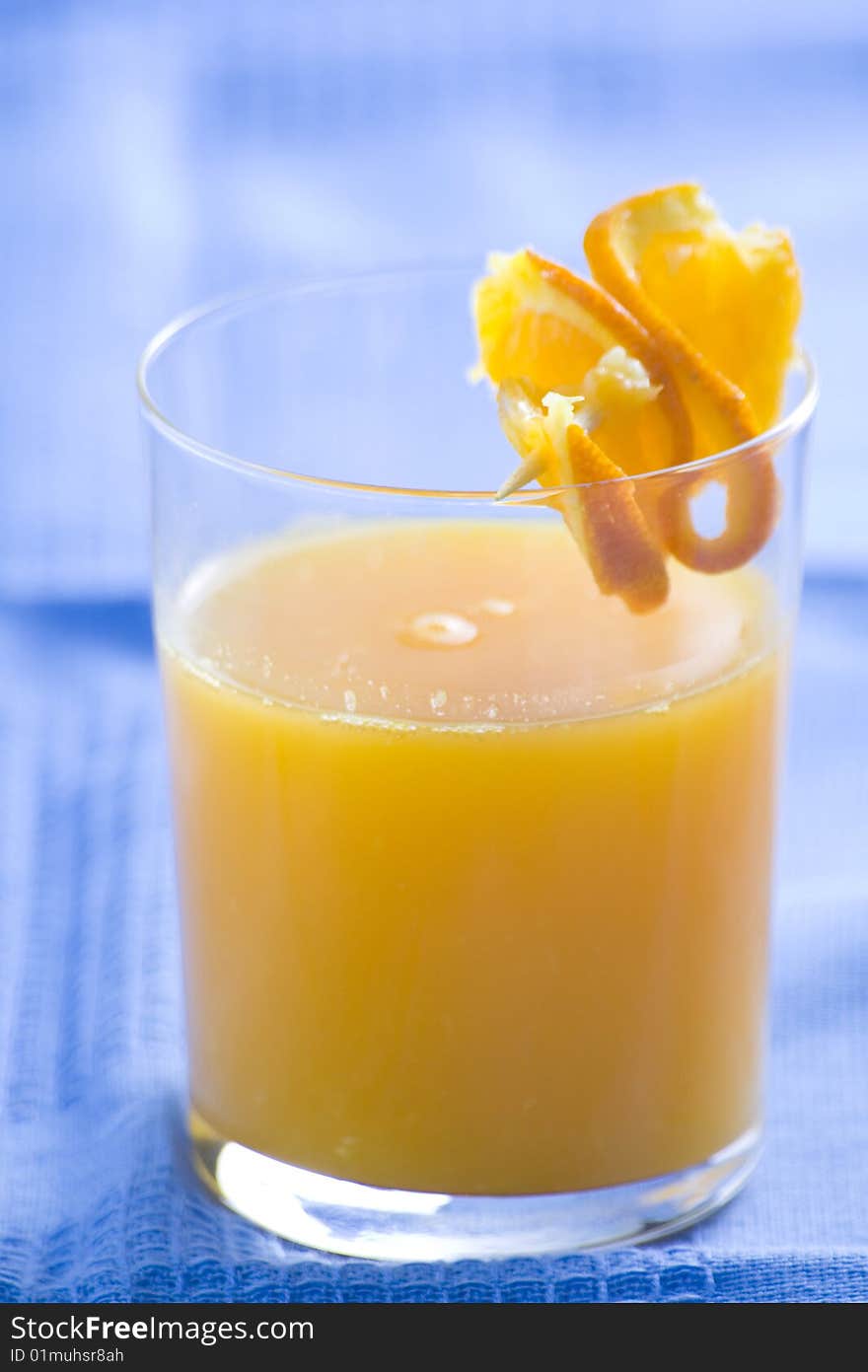 A delicious freshness orange juice isolated