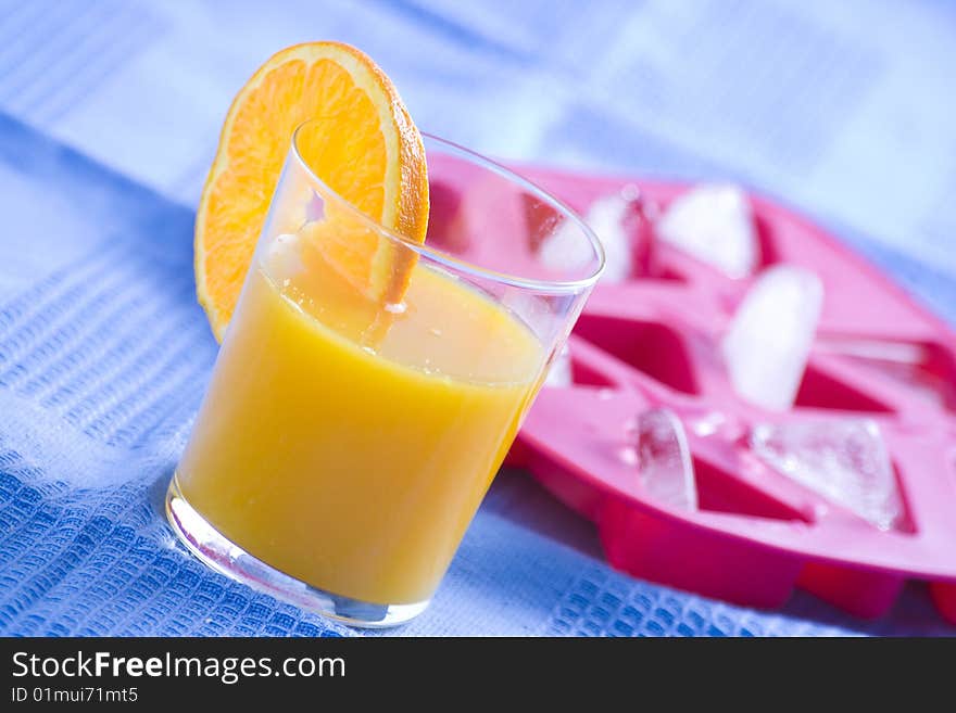 A delicious freshness orange juice isolated