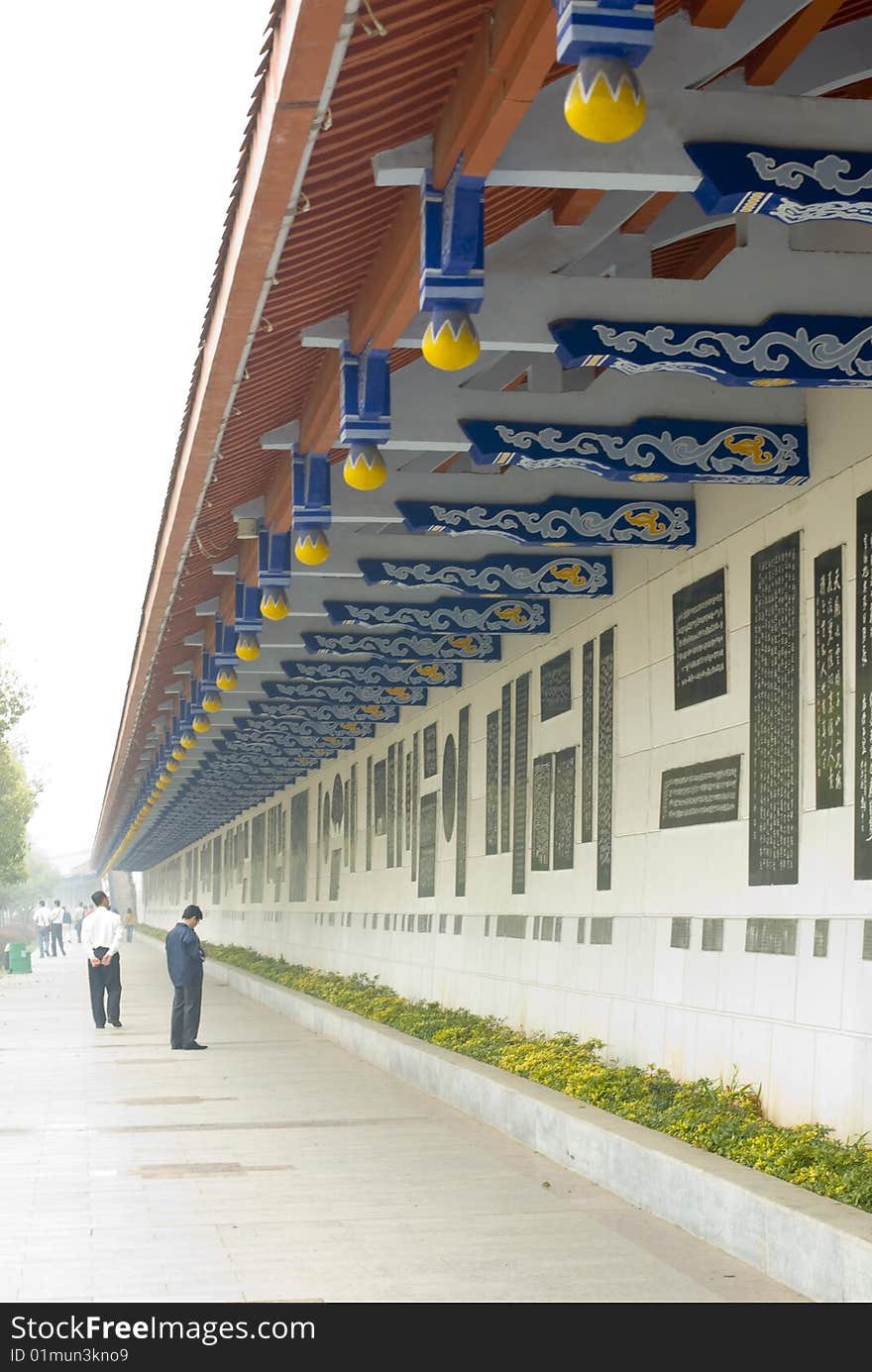 The corridor in china garden