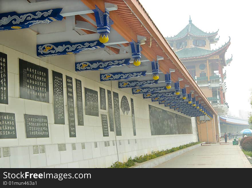 The corridor in china garden