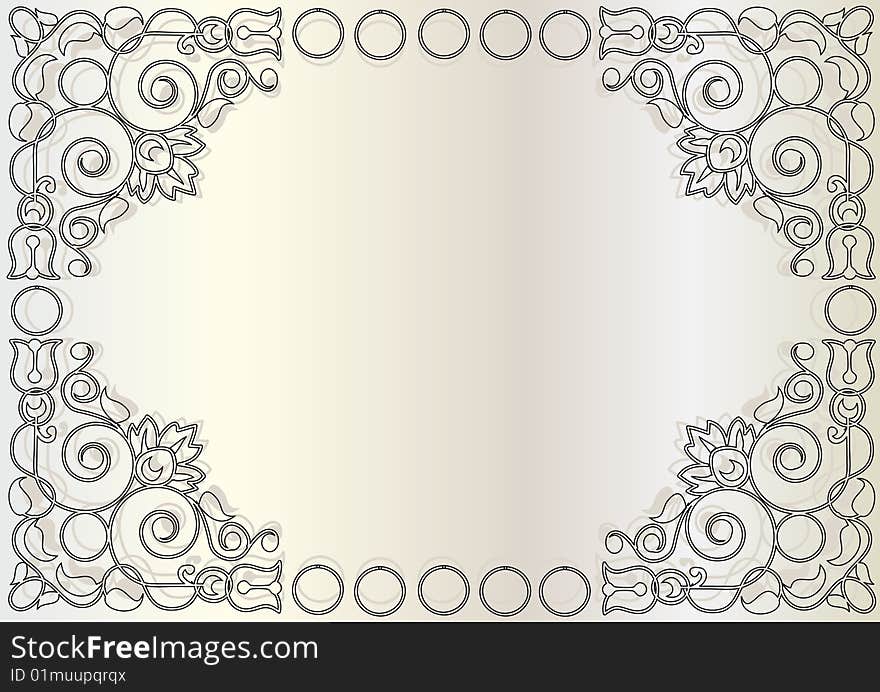 Beautiful vector background with different elements.